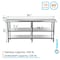 Amgood 14 in. x 84 in. Stainless Steel Table With Two Undershelves AMG WT-1484-2SH - alternate 9